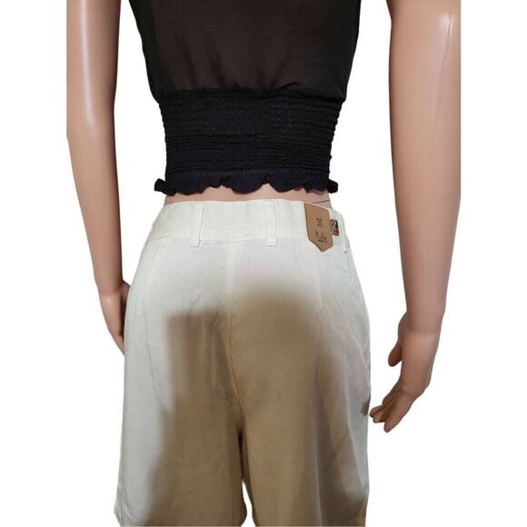 Pulp women's high waist white/cream Junlon summer shorts size 14/L - Picture 5 of 6